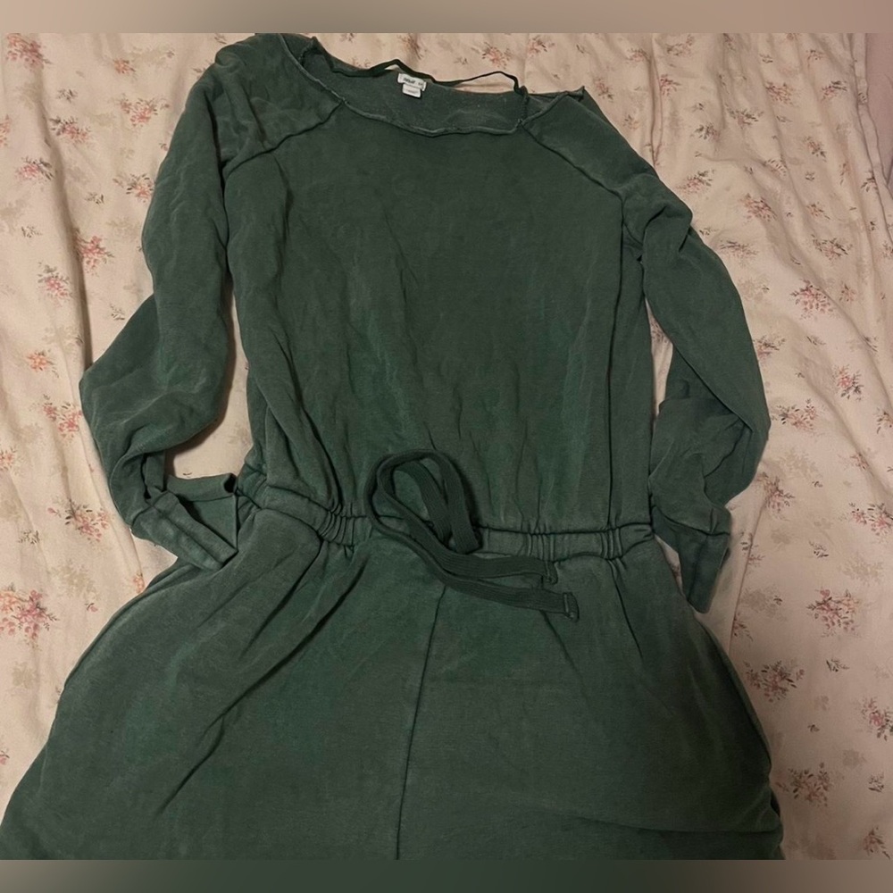 Aerie Forest Green Long Sleeve romper size small